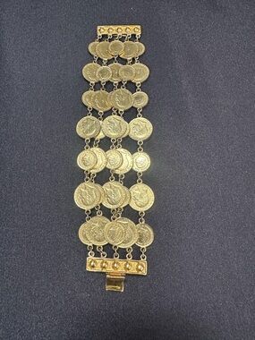 Gold Coin Link Bracelet - Women Jewelry